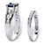 1.44 TCW Created Blue Sapphire CZ Platinum over Sterling Silver 2-Piece Bridal Set-12 at PalmBeach Jewelry