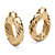 Twist Hoop Earrings Gold Tone (1 1/2")-11 at PalmBeach Jewelry