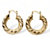 Twist Hoop Earrings Gold Tone (1 1/2")-12 at PalmBeach Jewelry