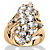 3.44 TCW Cubic Zirconia Cluster Wave Ring Gold-Plated-11 at PalmBeach Jewelry