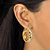 Section Dome Ring and Hoop Earrings Set in Gold Tone (1 1/2")-13 at PalmBeach Jewelry