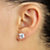 Princess-Cut Cubic Zirconia Stud Earrings 3.24 TCW in Silvertone-13 at PalmBeach Jewelry