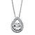 1.75 TCW Cubic Zirconia "CZ in Motion" Pear-Shaped Halo Pendant in Platinum over Sterling Silver 18"-11 at PalmBeach Jewelry