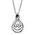 1.24 TCW Cubic Zirconia "CZ in Motion" Double Loop Necklace in Platinum over Sterling Silver 18"-11 at PalmBeach Jewelry