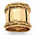 SETA JEWELRY Cigar Band-Style Ring with Rope Detailing in 18k Yellow Gold over Sterling Silver-11 at Seta Jewelry