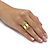 SETA JEWELRY Cigar Band-Style Ring with Rope Detailing in 18k Yellow Gold over Sterling Silver-13 at Seta Jewelry