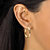14k Yellow Gold Earrings Nano Diamond Resin Filled-13 at PalmBeach Jewelry