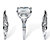 7.41 TCW Princess-Cut Cubic Zirconia Three-Piece Bridal Set Platinum-Plated-12 at PalmBeach Jewelry