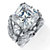 7.41 TCW Princess-Cut Cubic Zirconia Three-Piece Bridal Set Platinum-Plated-15 at PalmBeach Jewelry