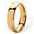 Men's Comfort Fit 5 mm Wedding Band in Gold Ion-Plated Stainless Steel-12 at PalmBeach Jewelry