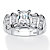 3.10 TCW Emerald-Cut Cubic Zirconia Anniversary Ring in Platinum Over .925 Sterling Silver-11 at PalmBeach Jewelry