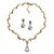 SETA JEWELRY 30 TCW Pear-Cut Cubic Zirconia and Crystal Jewelry Set in Gold Tone Finish-11 at Seta Jewelry
