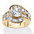 4.79 TCW Round Cubic Zirconia Bypass Ring in 14k Gold Over Sterling Silver-11 at PalmBeach Jewelry