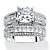 3.37 TCW Cushion-Cut Cubic Zirconia Two-Piece Bridal Set in Platinum over .925 Sterling Silver-11 at PalmBeach Jewelry