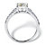 3.16 TCW Cushion-Cut Cubic Zirconia Engagement Ring in Platinum over Sterling Silver-12 at PalmBeach Jewelry