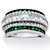 Emerald-Cut Cubic Zirconia Multi-Row Art Deco-Inspired Anniversary Ring 6.46 TCW in Platinum over Sterling Silver-11 at Direct Charge presents PalmBeach