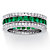 10.83 TCW Princess-Cut Simulated Emerald Eternity Ring in Platinum over .925 Sterling Silver-11 at PalmBeach Jewelry