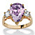 6.41 TCW Purple Pear-Shaped Cubic Zirconia Ring Yellow Gold-Plated-11 at PalmBeach Jewelry