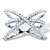 .57 TCW Micro-Pave Cubic Zirconia Crossover Cocktail Ring in .925 Sterling Silver-11 at PalmBeach Jewelry