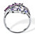1.38 TCW Marquise-Cut Genuine Amethyst and Tanzanite Leaf Motif Ring in .925 Sterling Silver-12 at PalmBeach Jewelry