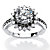 3.12 TCW Cubic Zirconia Vintage-Style Halo Jacket Bridal Ring Set in Platinum over Sterling Silver-15 at PalmBeach Jewelry