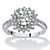 3.12 TCW Round Cubic Zirconia Halo Bridal Jacket Ring Set in Platinum over Sterling Silver-15 at PalmBeach Jewelry