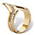Pave Crystal Chevron Cocktail Ring MADE WITH SWAROVSKI ELEMENTS Gold-Plated-12 at PalmBeach Jewelry