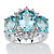 10.25 TCW Genuine Oval-Cut Blue and White Topaz Ring in Platinum over Sterling Silver-11 at PalmBeach Jewelry