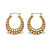 14k Gold Shrimp-Style Hoop Earrings Nano Diamond Resin Filled  (3/4")-11 at PalmBeach Jewelry