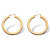 Diamond Fascination 14k Gold Nano Diamond Resin Filled Hoops (1 1/2")-12 at PalmBeach Jewelry