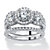 2.61 TCW Round Cubic Zirconia Two-Piece Halo Bridal Set in Platinum over Sterling Silver-11 at PalmBeach Jewelry