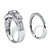 2.61 TCW Round Cubic Zirconia Two-Piece Halo Bridal Set in Platinum over Sterling Silver-12 at PalmBeach Jewelry