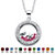 .46 TCW Simulated Birthstone and CZ Floating Charm Pendant MADE WITH SWAROVSKI ELEMENTS in Silvertone-110 at Direct Charge presents PalmBeach