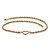 Diamond-Cut Open Heart Ankle Bracelet in Solid 14k Yellow Gold-11 at PalmBeach Jewelry