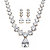 79.40 TCW Pear-Drop and Round Cubic Zirconia Necklace and Earrings Set Gold-Plated-11 at PalmBeach Jewelry