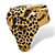Black Pave Crystal Leopard Fashion Ring Yellow Gold-Plated-12 at PalmBeach Jewelry