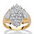 1/10 TCW Diamond Accent Cluster Ring in 18k Yellow Gold over Sterling Silver-11 at PalmBeach Jewelry