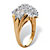1/10 TCW Diamond Accent Cluster Ring in 18k Yellow Gold over Sterling Silver-12 at PalmBeach Jewelry