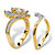 1.68 TCW Marquise-Cut Cubic Zirconia Two-Piece Halo Bridal Set Yellow Gold-Plated-12 at PalmBeach Jewelry