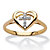 Diamond Accent Floating Cross Heart Ring in 18k Yellow Gold over Sterling Silver-11 at Direct Charge presents PalmBeach
