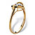 Diamond Accent Floating Cross Heart Ring in 18k Yellow Gold over Sterling Silver-12 at PalmBeach Jewelry