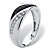 Men's 1/5 TCW Round Black and White Diamond Ring in Platinum over .925 Sterling Silver-12 at PalmBeach Jewelry