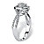 1/2 TCW Round Diamond Cluster Halo Engagement Ring in Solid 10k White Gold-12 at PalmBeach Jewelry