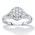 Diamond Engagement Wedding Ring in Solid 10k White Gold 1/2 TCW Round Halo with Split Shank-11 at Direct Charge presents PalmBeach