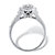 Diamond Engagement Wedding Ring in Solid 10k White Gold 1/2 TCW Round Halo with Split Shank-12 at Direct Charge presents PalmBeach