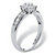 1/4 TCW Round Diamond Halo Engagement Ring in 10k White Gold-12 at Direct Charge presents PalmBeach