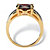 6.03 TCW Genuine Round Garnet and Pave CZ Cocktail Ring in 14k Yellow Gold over .925 Sterling Silver-12 at PalmBeach Jewelry