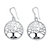 Round Tree of Life Openwork Drop Earrings in Sterling Silver 7/8" Length-11 at PalmBeach Jewelry