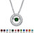 .20 TCW "CZ in Motion" Simulated Birthstone and CZ Halo Pendant Necklace in Sterling Silver 18"-105 at PalmBeach Jewelry