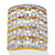 6.26 TCW Baguette-Cut and Round Cubic Zirconia Channel-Set Cocktail Ring Gold-Plated-11 at PalmBeach Jewelry